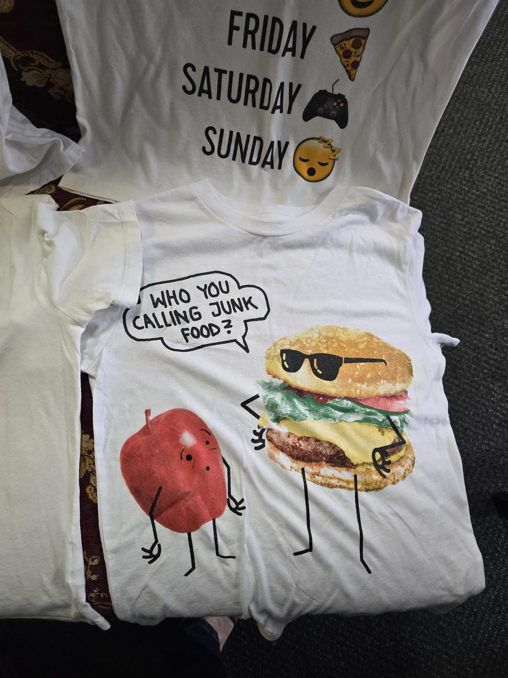Boys Graphic T-Shirt Bundle 6 Shirts Gap Kids Grand Turk Food Emoji Tees S 6-8